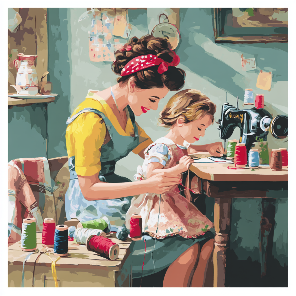 Sewing Together Memories Paint By Number