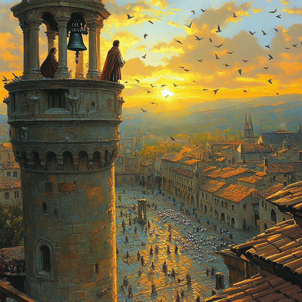 Quasimodo Bell Tower View paint by color