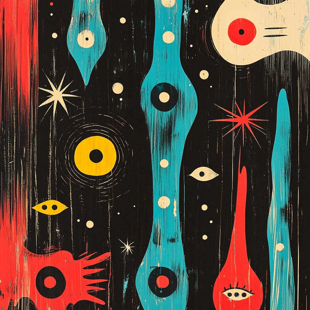 Joan Miró Inspired Nocturnal Orchestra Painting by numbers kit