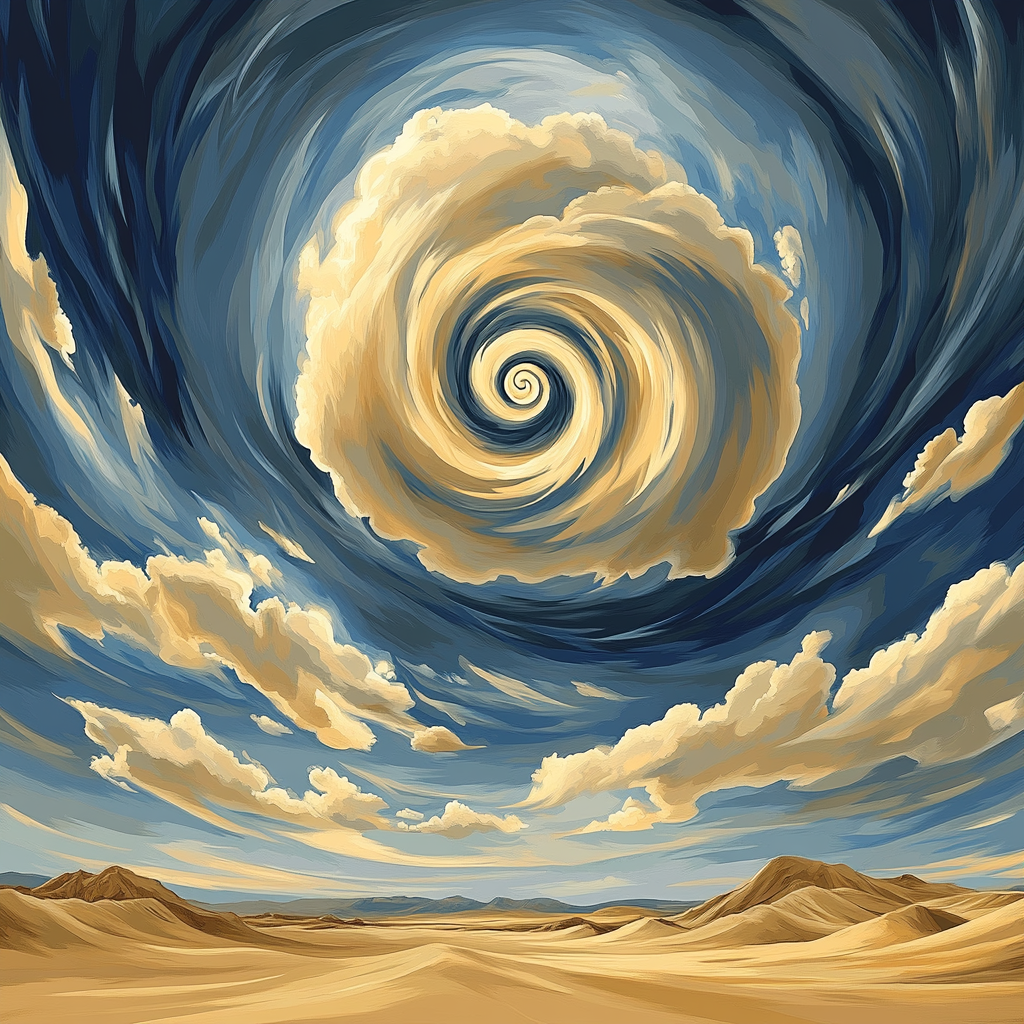 Georgia O’Keeffe Inspired Spiral Cloud Over Mesa Radiant Paint by numbers kits