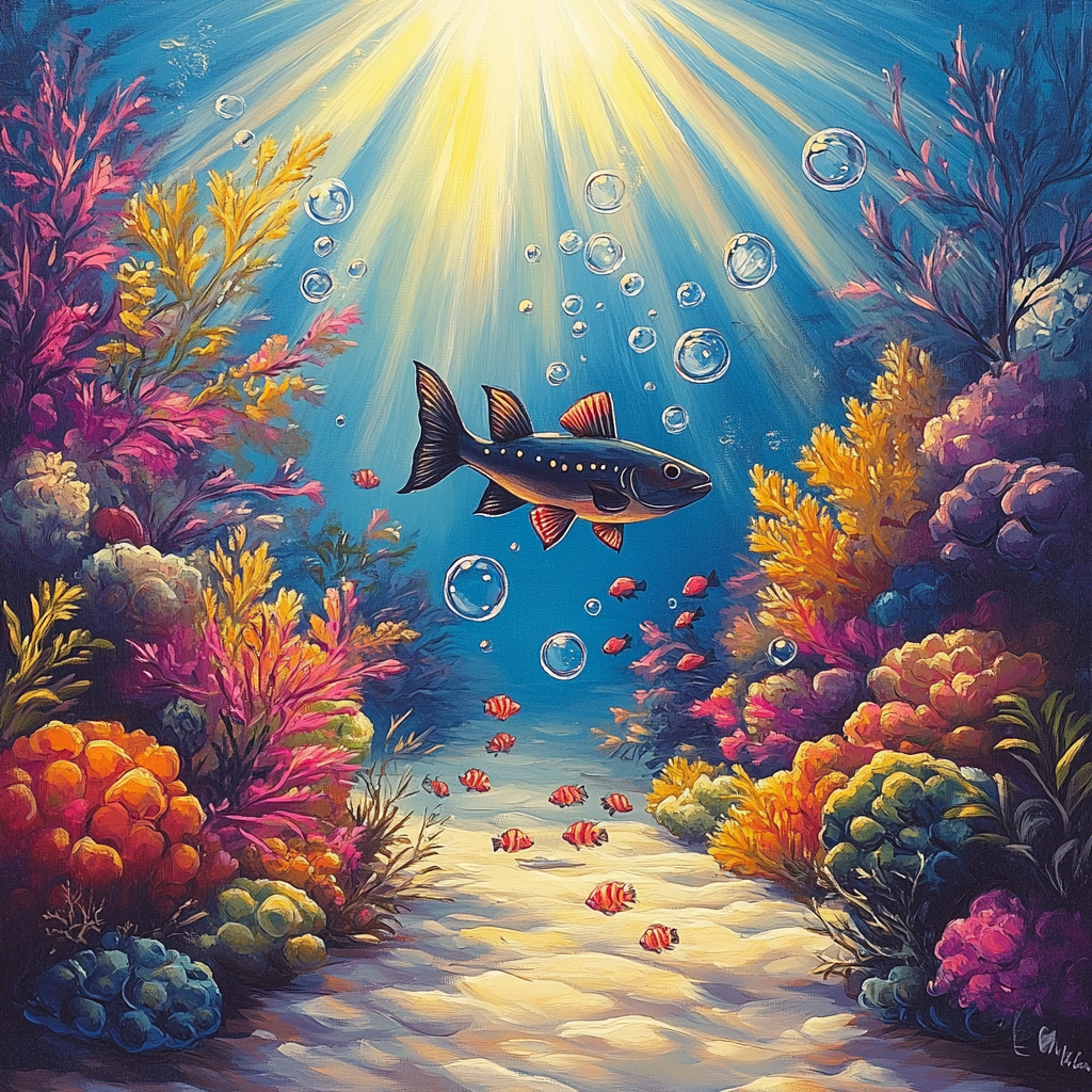 Flounder Coral Play paint by number