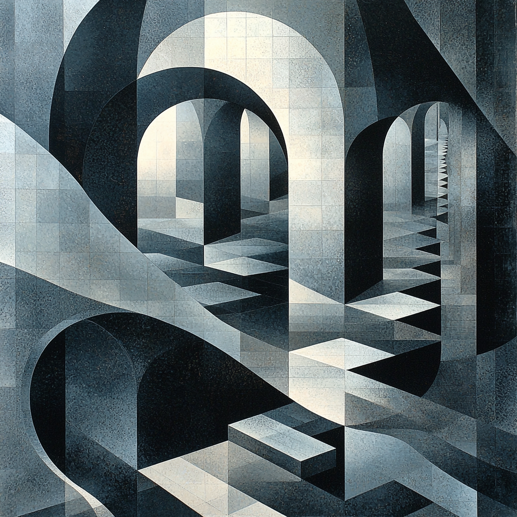 M.C. Escher Inspired Choreography Of Shapes Paint By Color