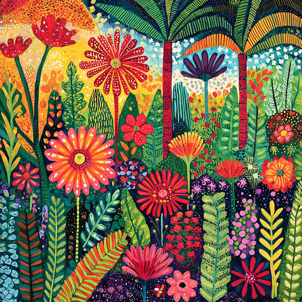 Frida Kahlo Inspired Symbolic Garden Painting By Numbers Kit