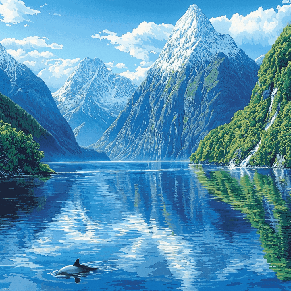 Fiordland National Park - Southland, New Zealand DIY Paint By Numbers