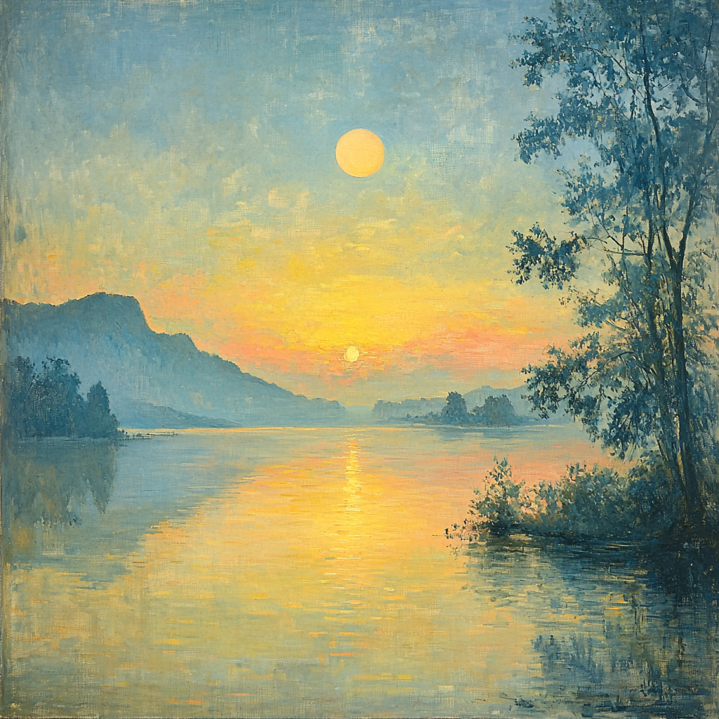 J.M.W. Turner Inspired Harmonious Sunrise Paint By Numbers Art