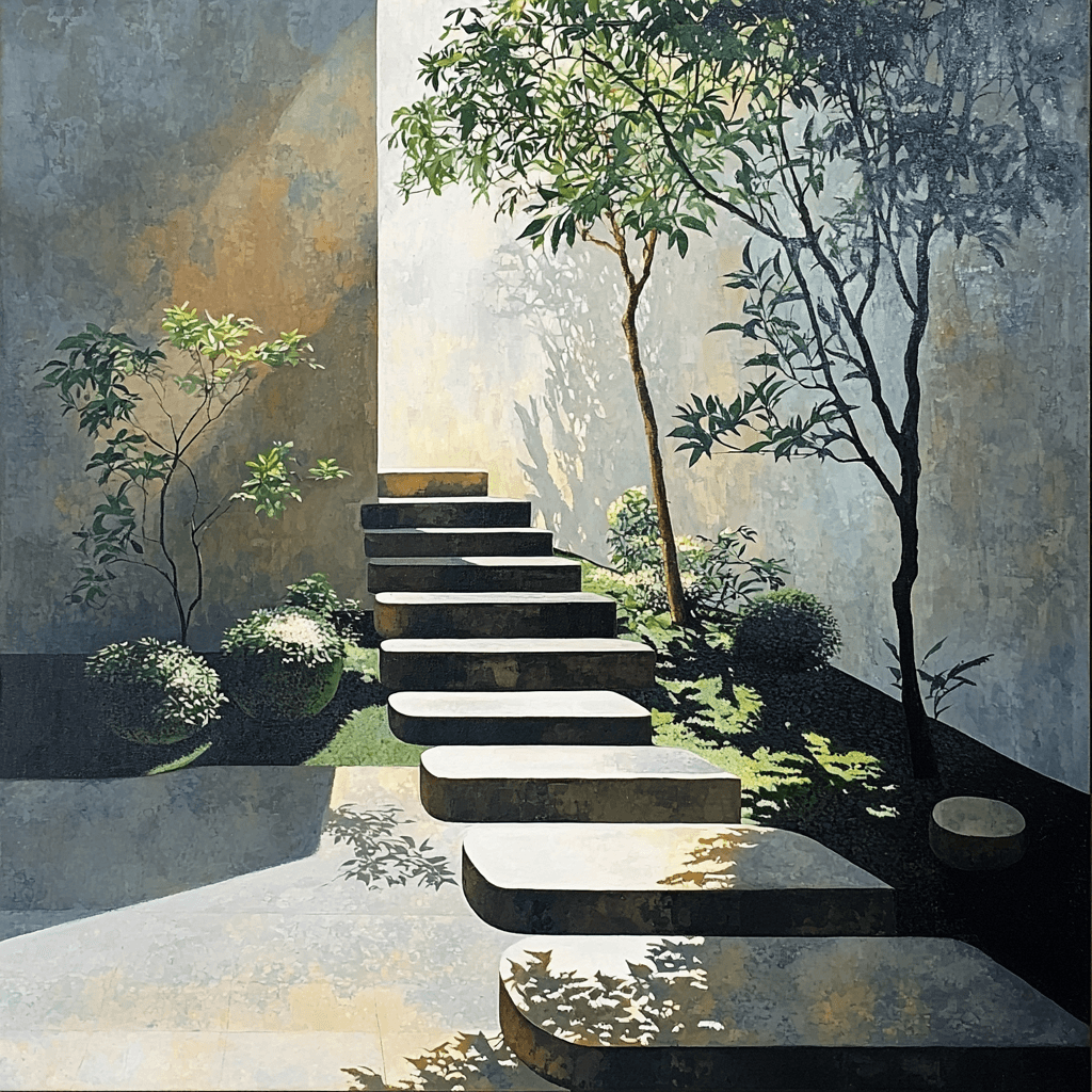 Isamu Noguchi Inspired Contemporary Zen Garden Numbered Painting Kits