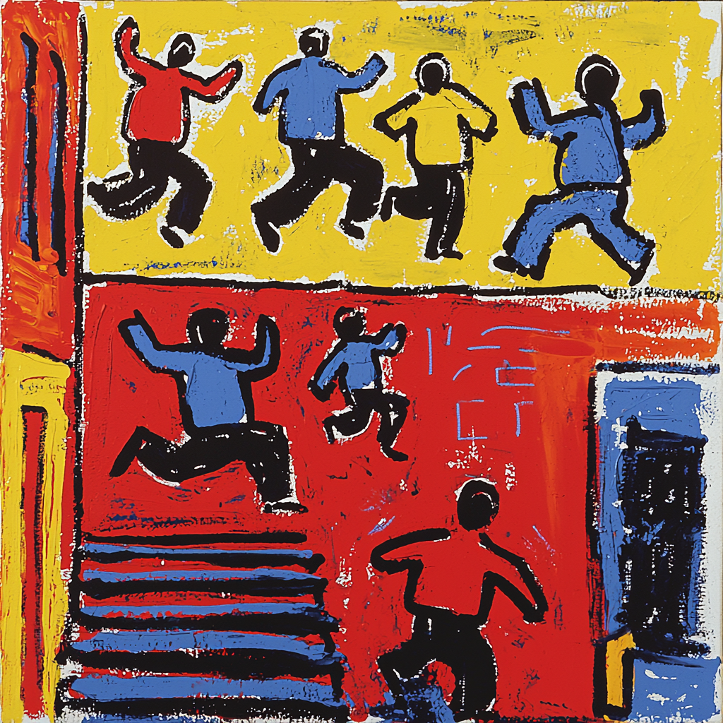 Keith Haring Inspired Dynamic City Rhythm Paint By Numbers Kits