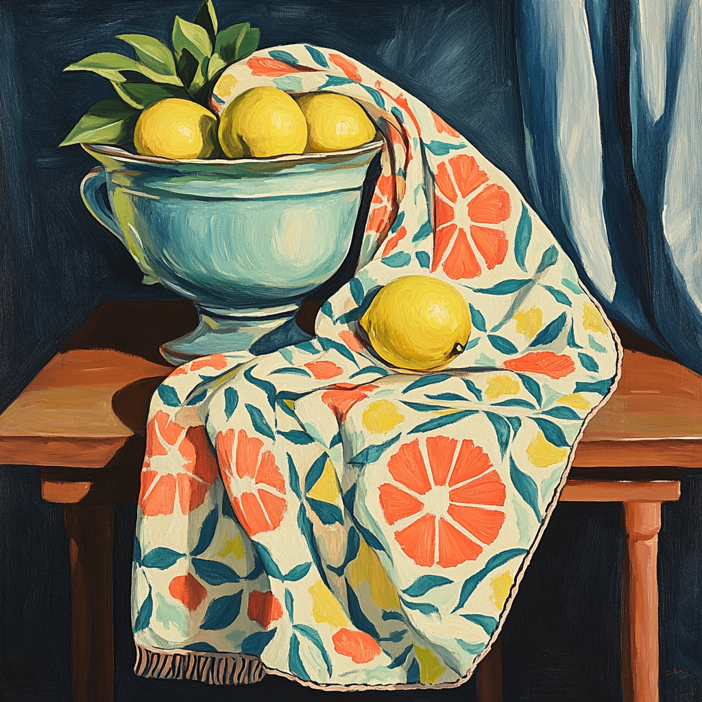 Henri Matisse Inspired Patterned Scarf paint by numbers