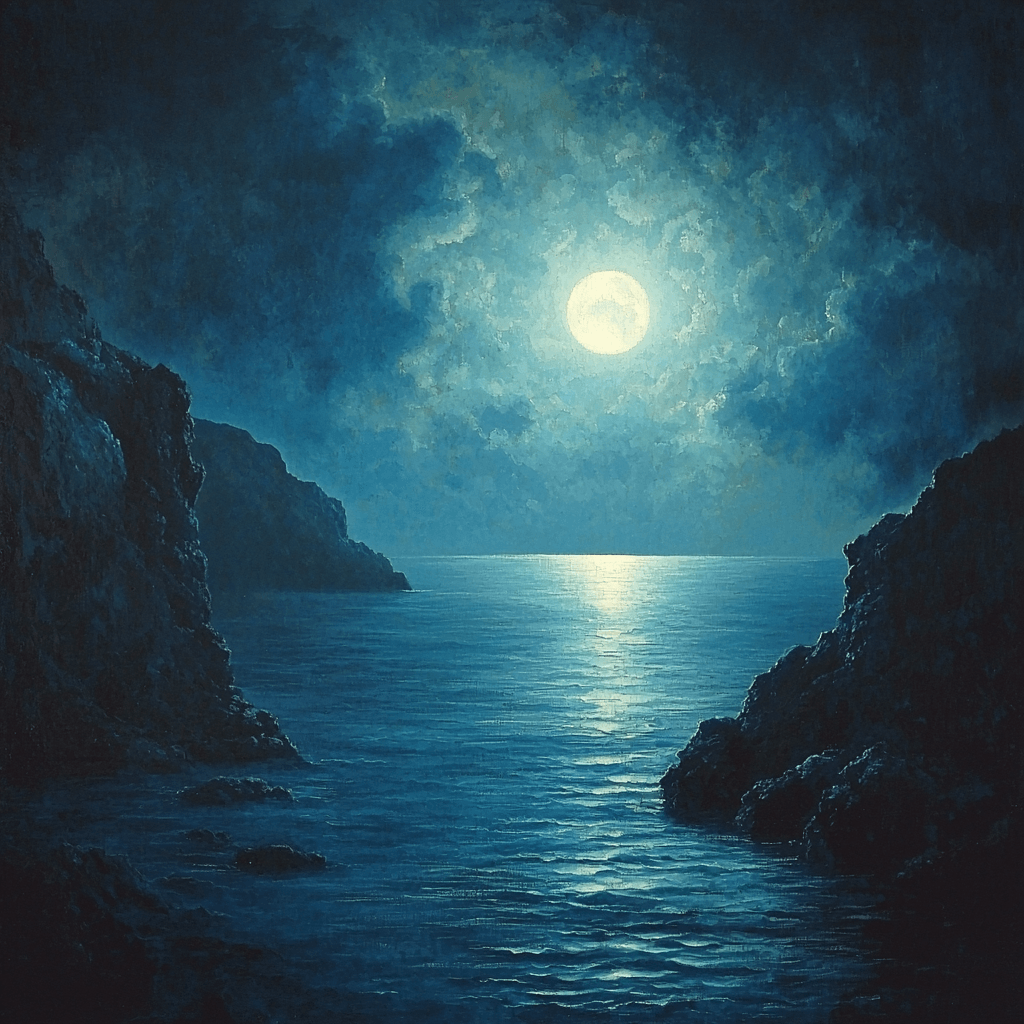 William Blake Inspired Twilight Ocean Mystique Paint By Numbers