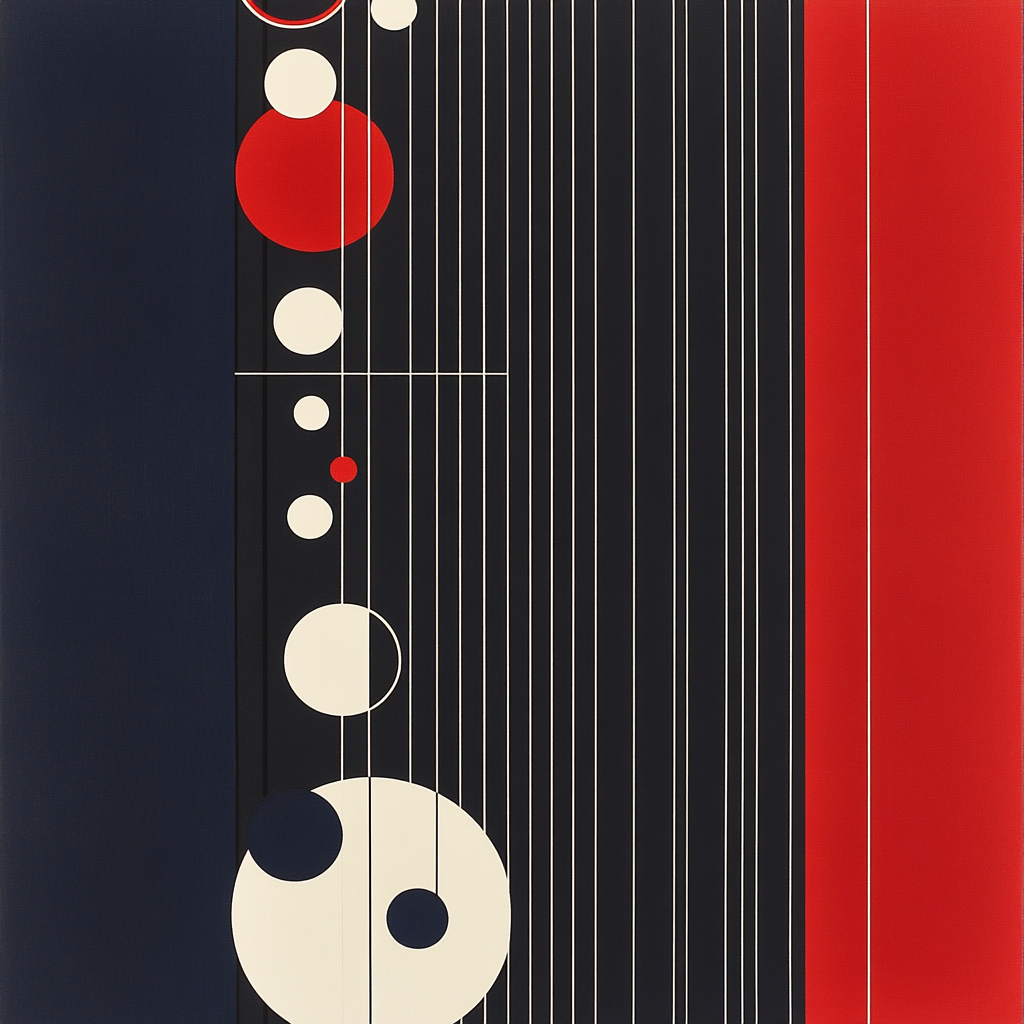 Kazimir Malevich Inspired Silent Symphony Number painting