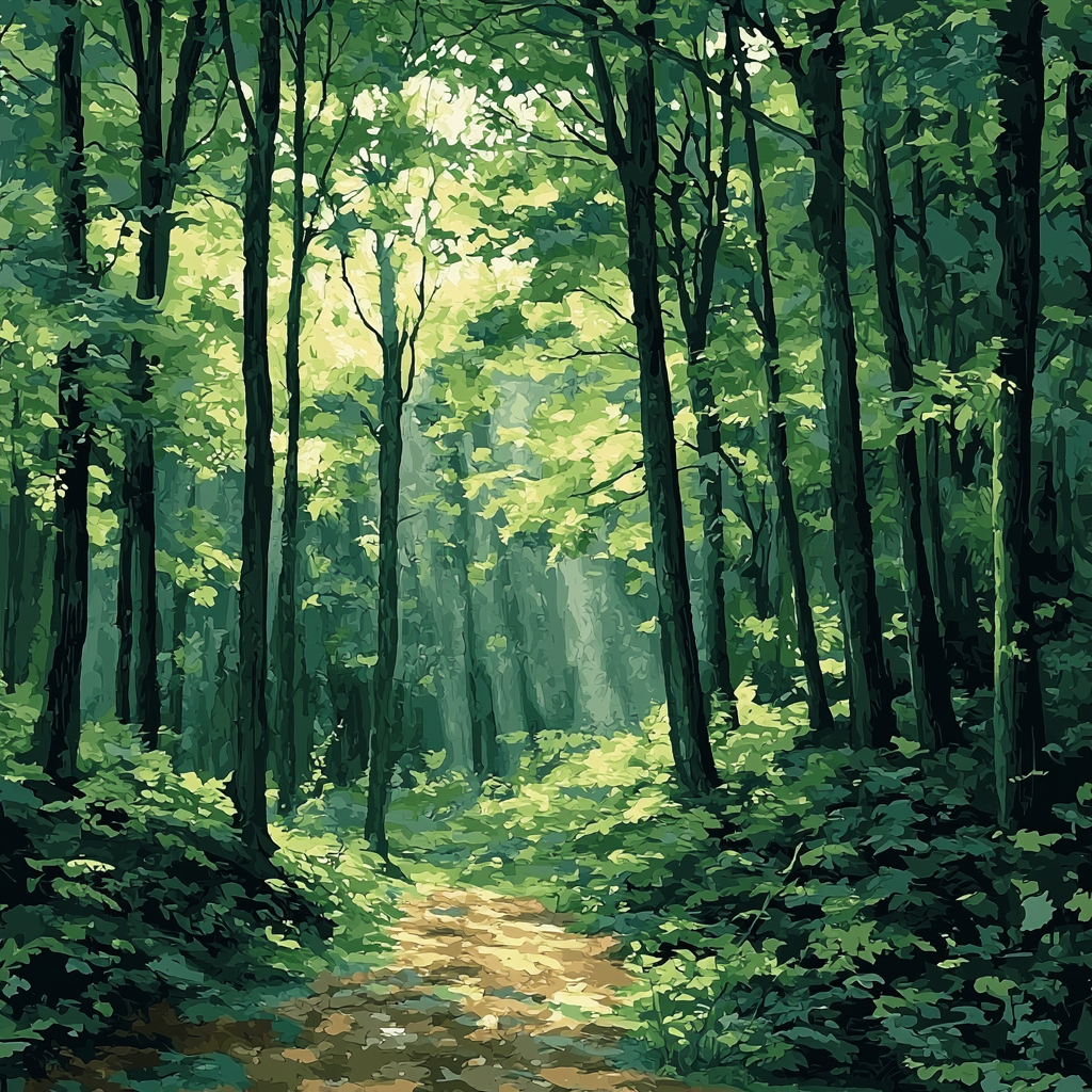 Leonardo Da Vinci Inspired Reflections Of The Forest Painting By Numbers Kit