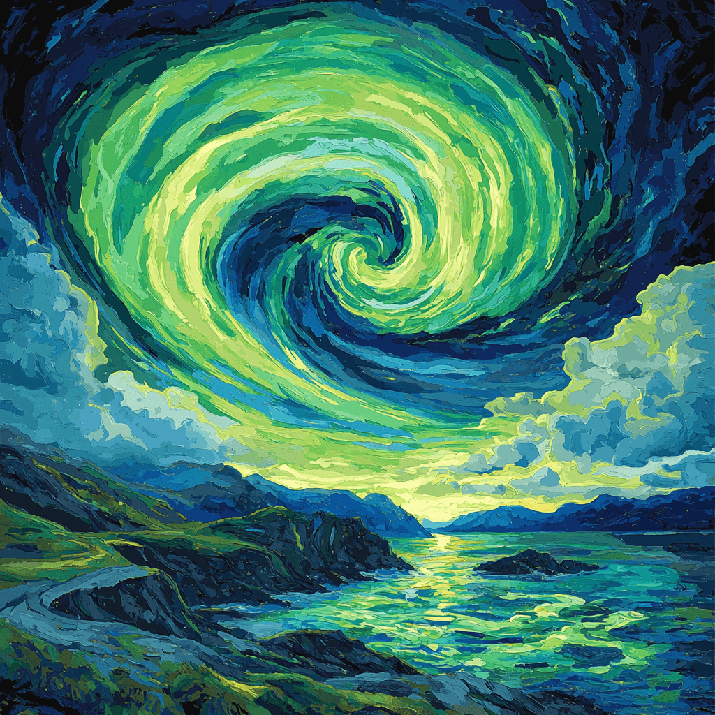 Edvard Munch Inspired Munch's Northern Lights Paint By Numbers Kits