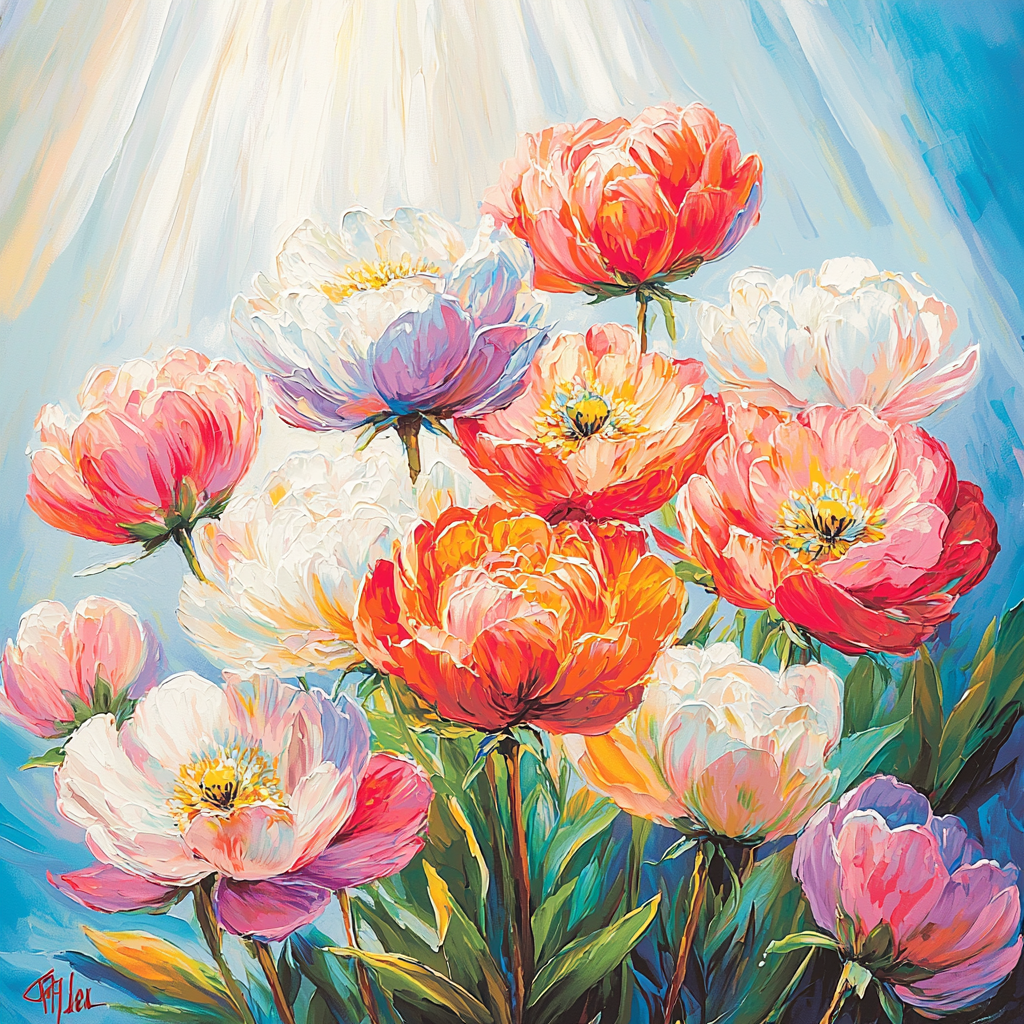 Dancing Among The Flowers Numbered Painting Kits