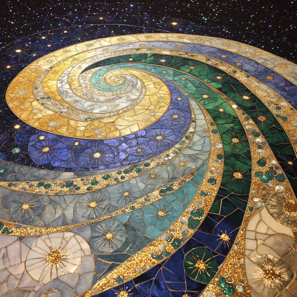 Gustav Klimt Inspired Cosmic Tapestry Numbered painting kits