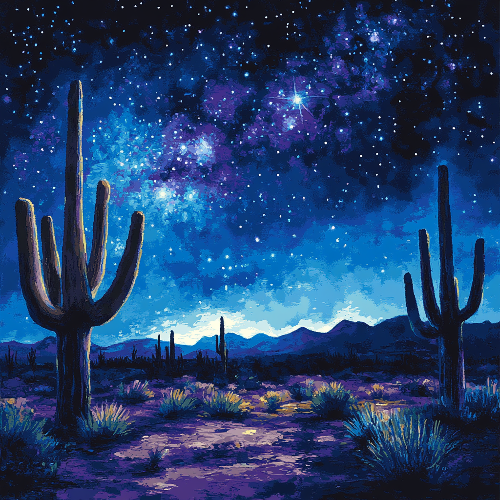 Georgia OKeeffe Inspired Desert Night Numbered painting kits