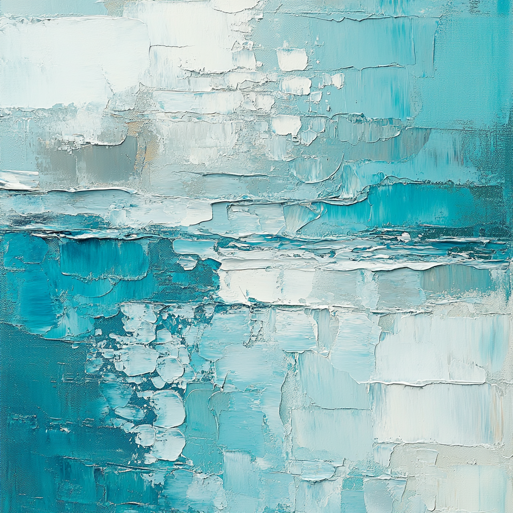 Jean-Paul Riopelle Inspired Impasto River Of Ice Number painting