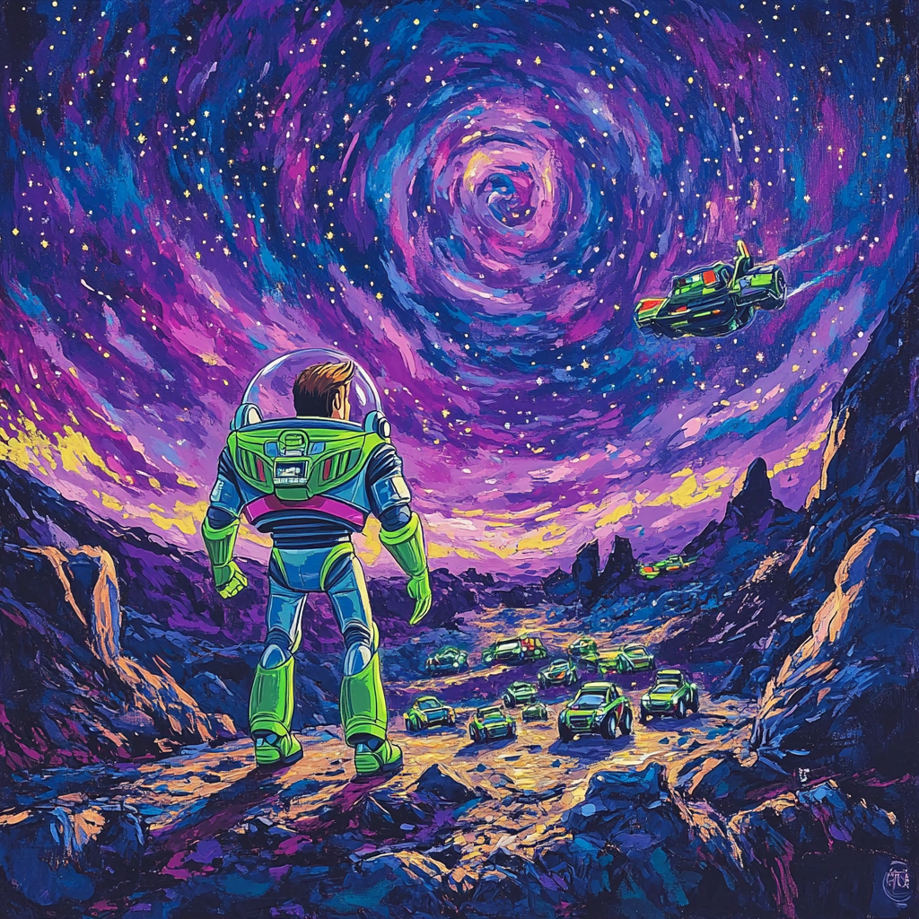 Buzz Lightyears Cosmic Rally Number painting