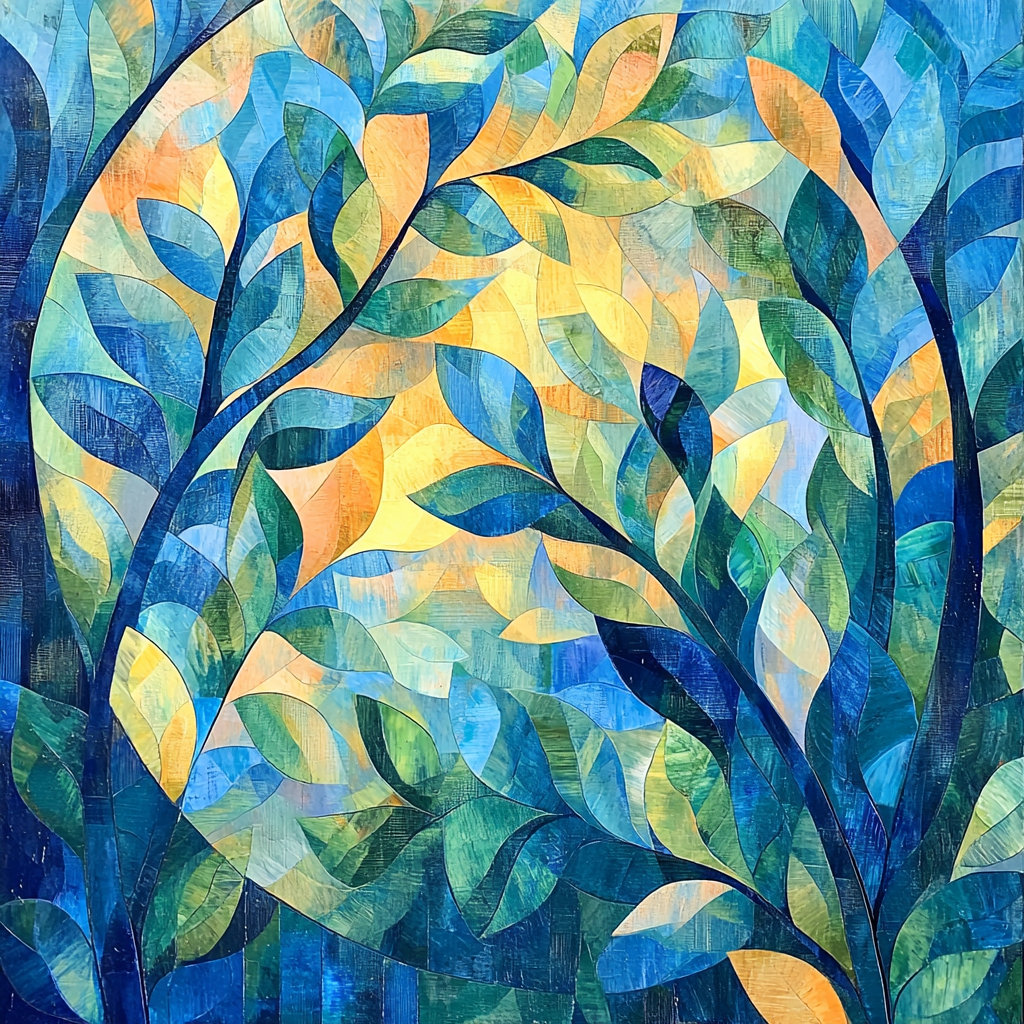 Paul Cézanne Inspired Abstract Symphony Of Nature Paint By Numbers Art