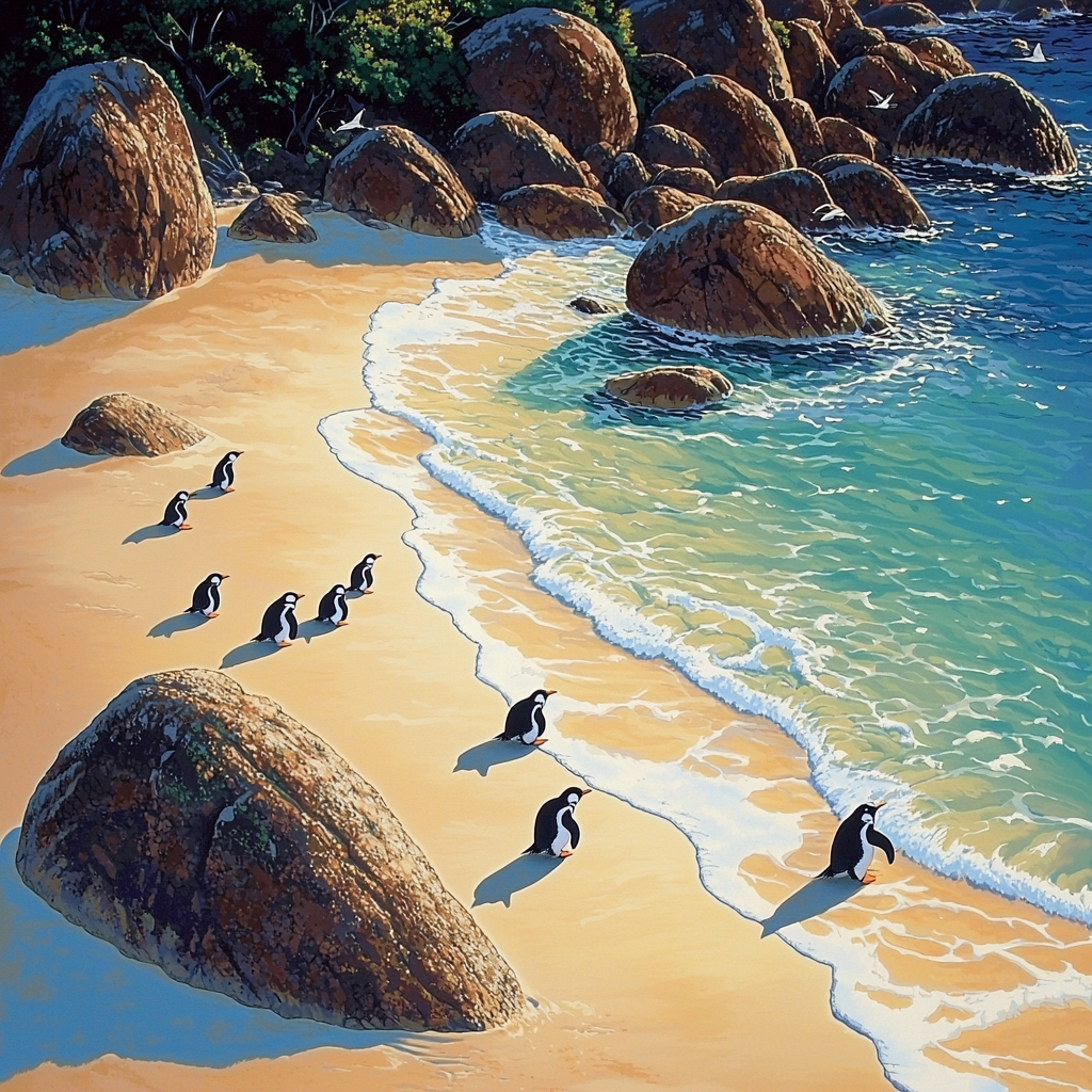 Boulders Beach - Cape Town DIY Paint By Numbers