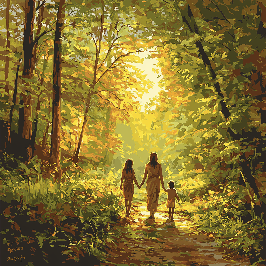 Together In Nature's Embrace Painting Number Kit