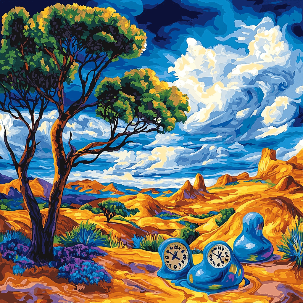 Salvador Dali Inspired Enigmatic Dreamscapes Painting Number Kit