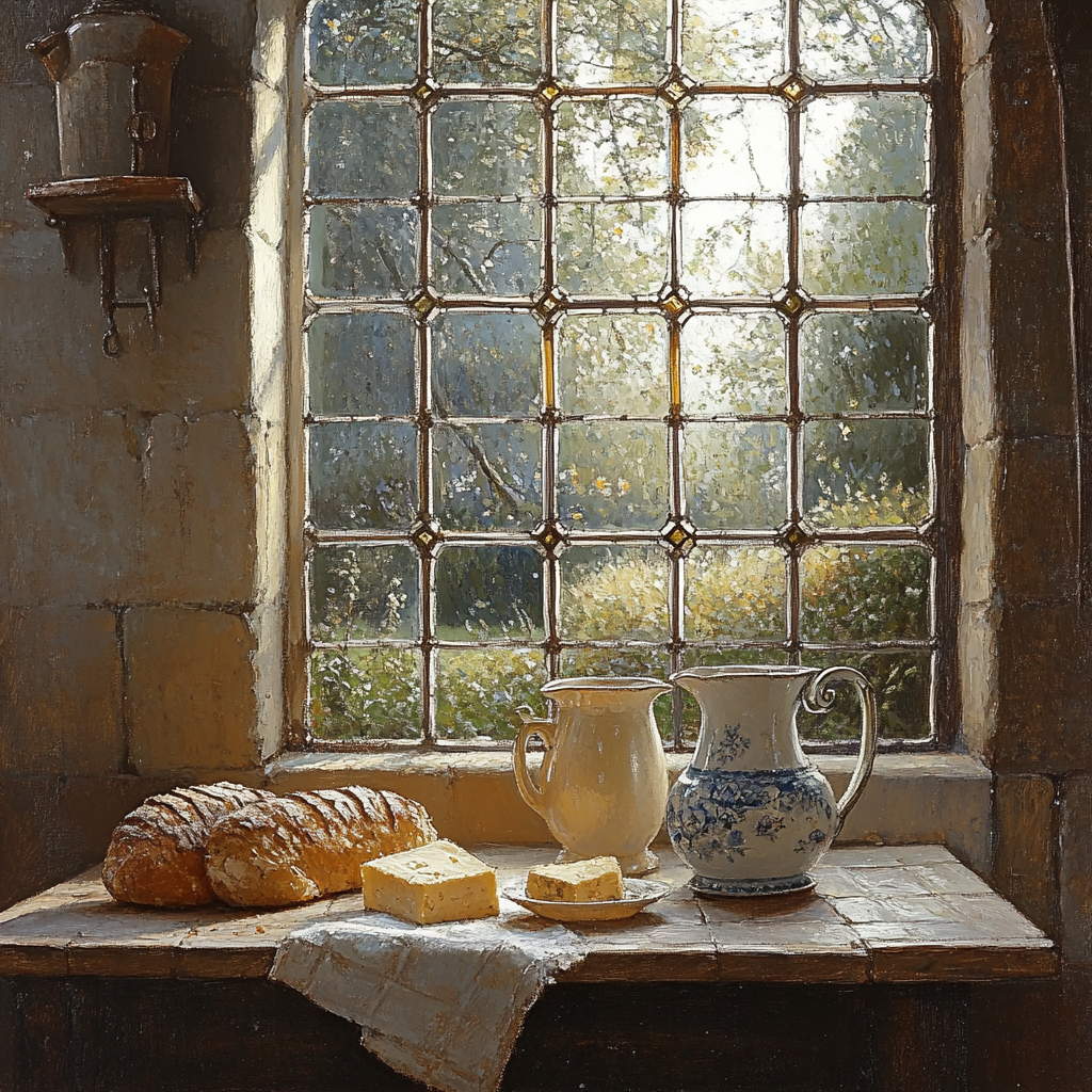 Vermeer Inspired Quiet Kitchen Interior paint by number