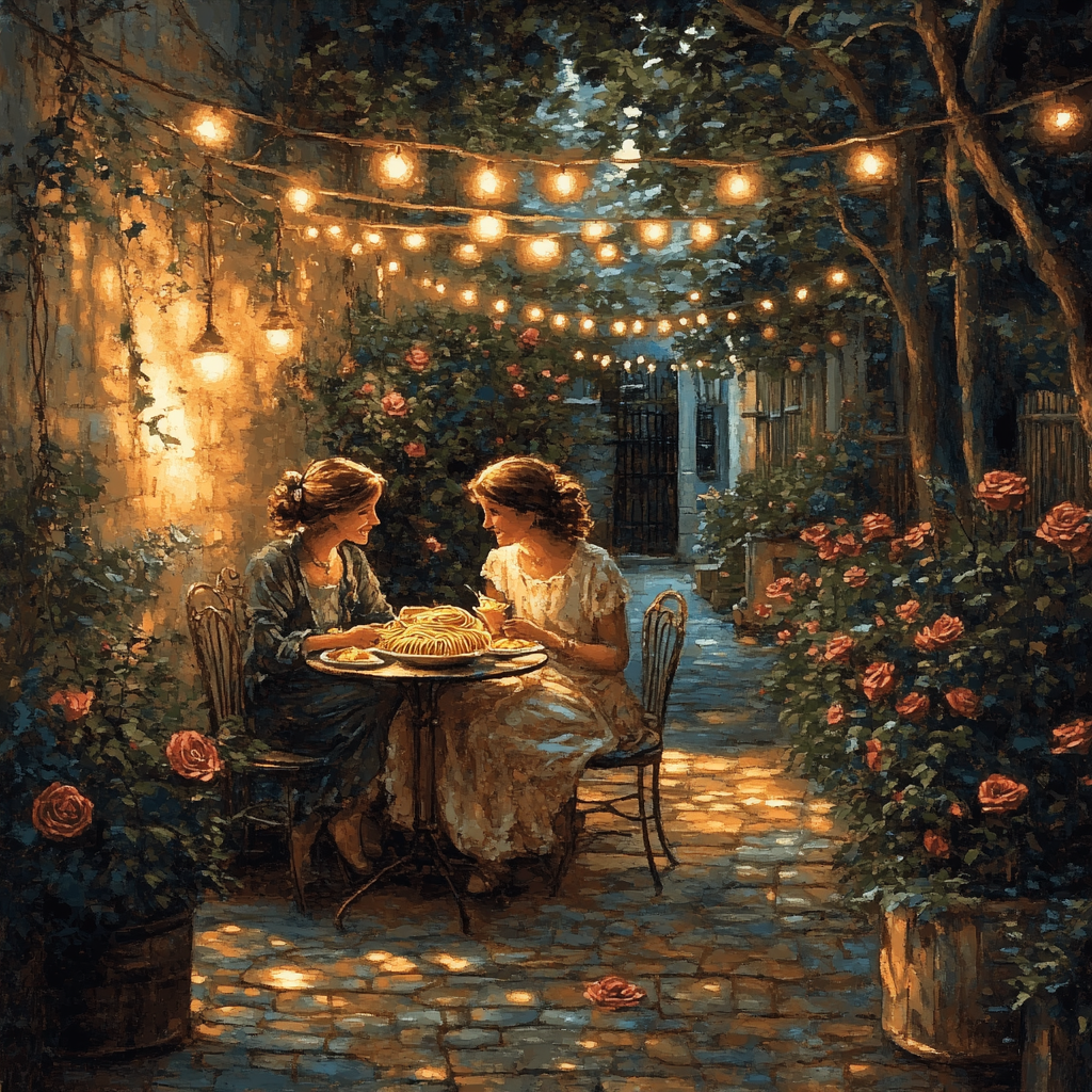 Lady And Tramp Spaghetti Date paint by numbers