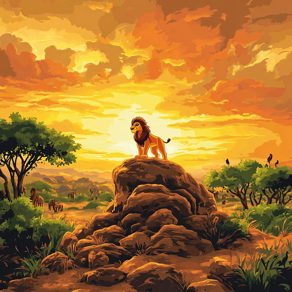 Simba’s Sunset Safari Paint by numbers kits