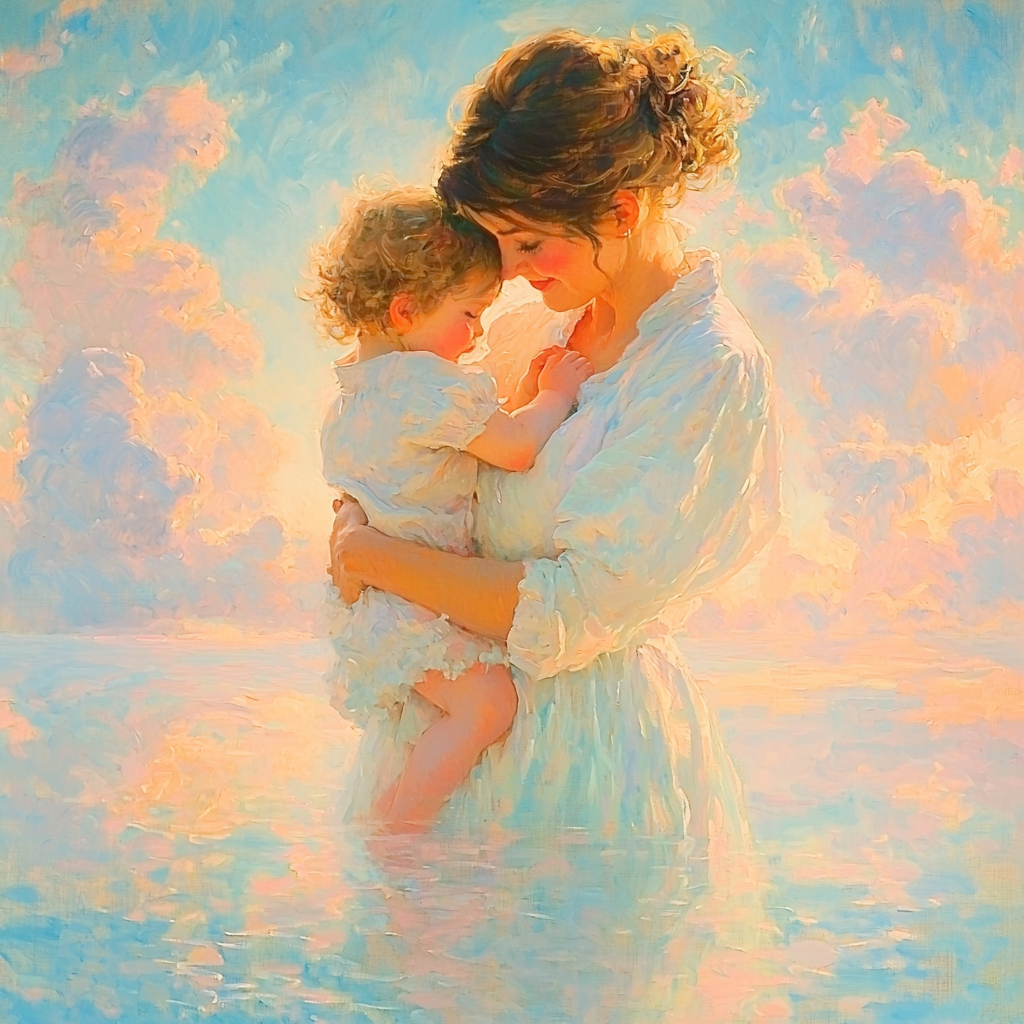 Cuddles In The Clouds Number Painting