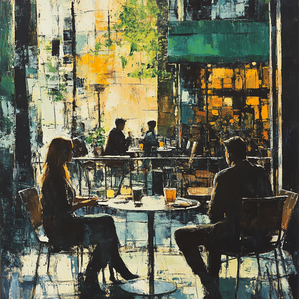 Manet Inspired Cafe Terrace Painting by numbers kit