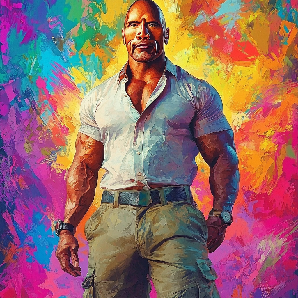 Dwayne Johnson: The Rock Solid Force Of Cinema Paint By Numbers Kits
