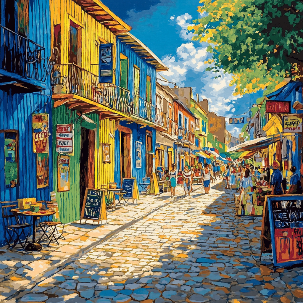 La Boca Caminito Colorful Houses Buenos Aires Argentina Painting by numbers kit