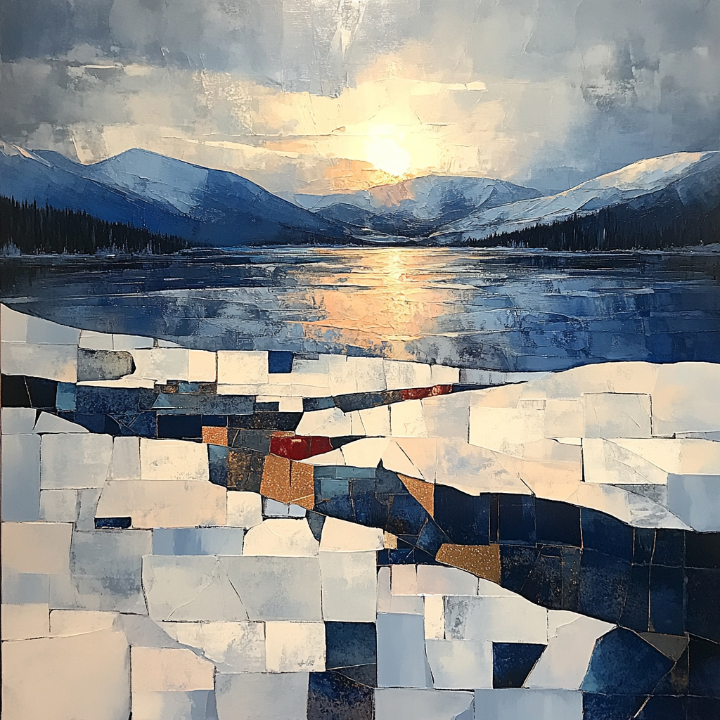 Jean-Paul Riopelle Inspired Northern Ice Fields painting number kit