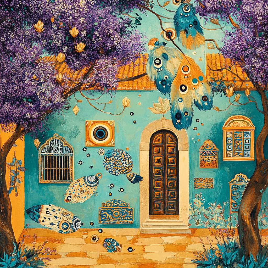 Frida Kahlo Inspired Whispering Aviary Number painting