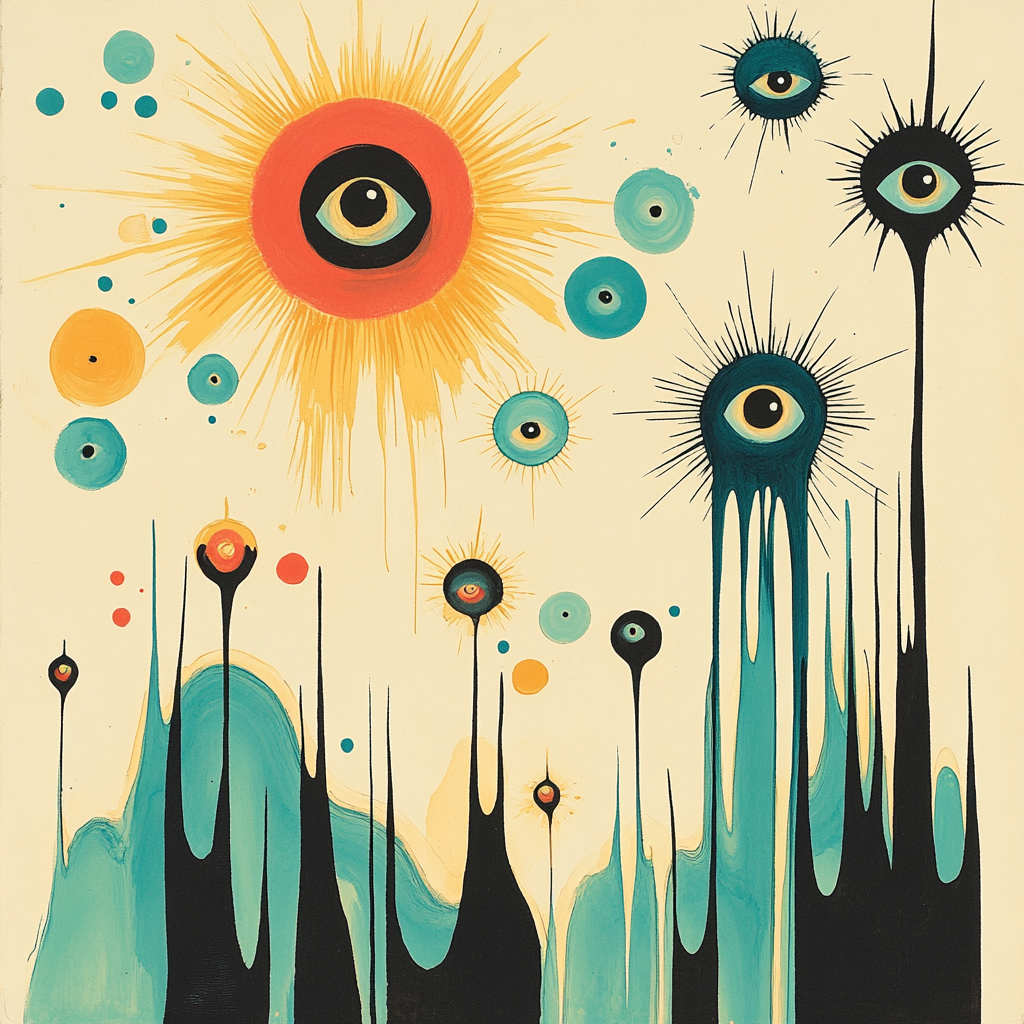 Joan Miró Inspired Echoes Of Dawn DIY paint by numbers