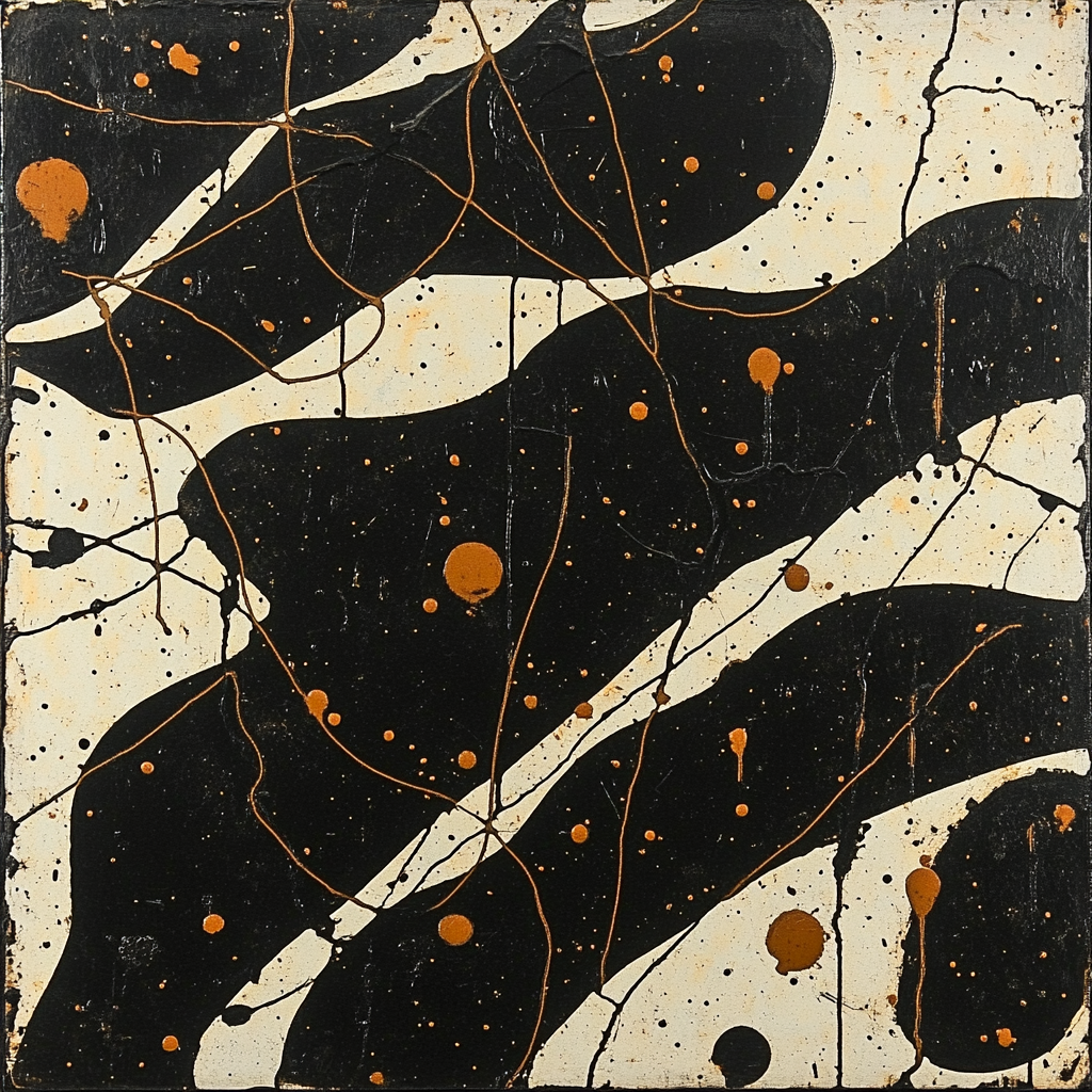 Jackson Pollock Inspired Magnetic Storm Web paint by number