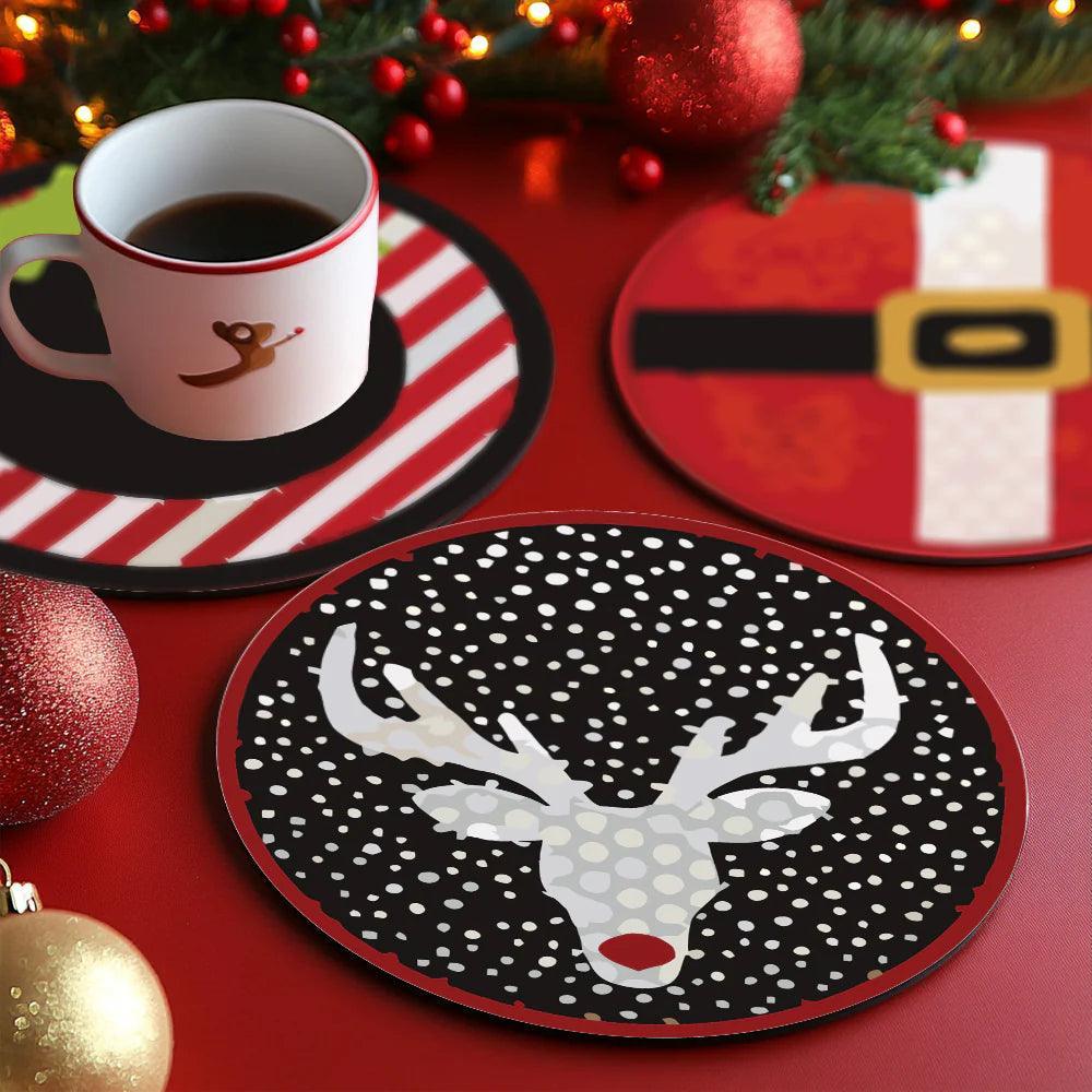 Custom Santa Paint By Numbers Coaster Set