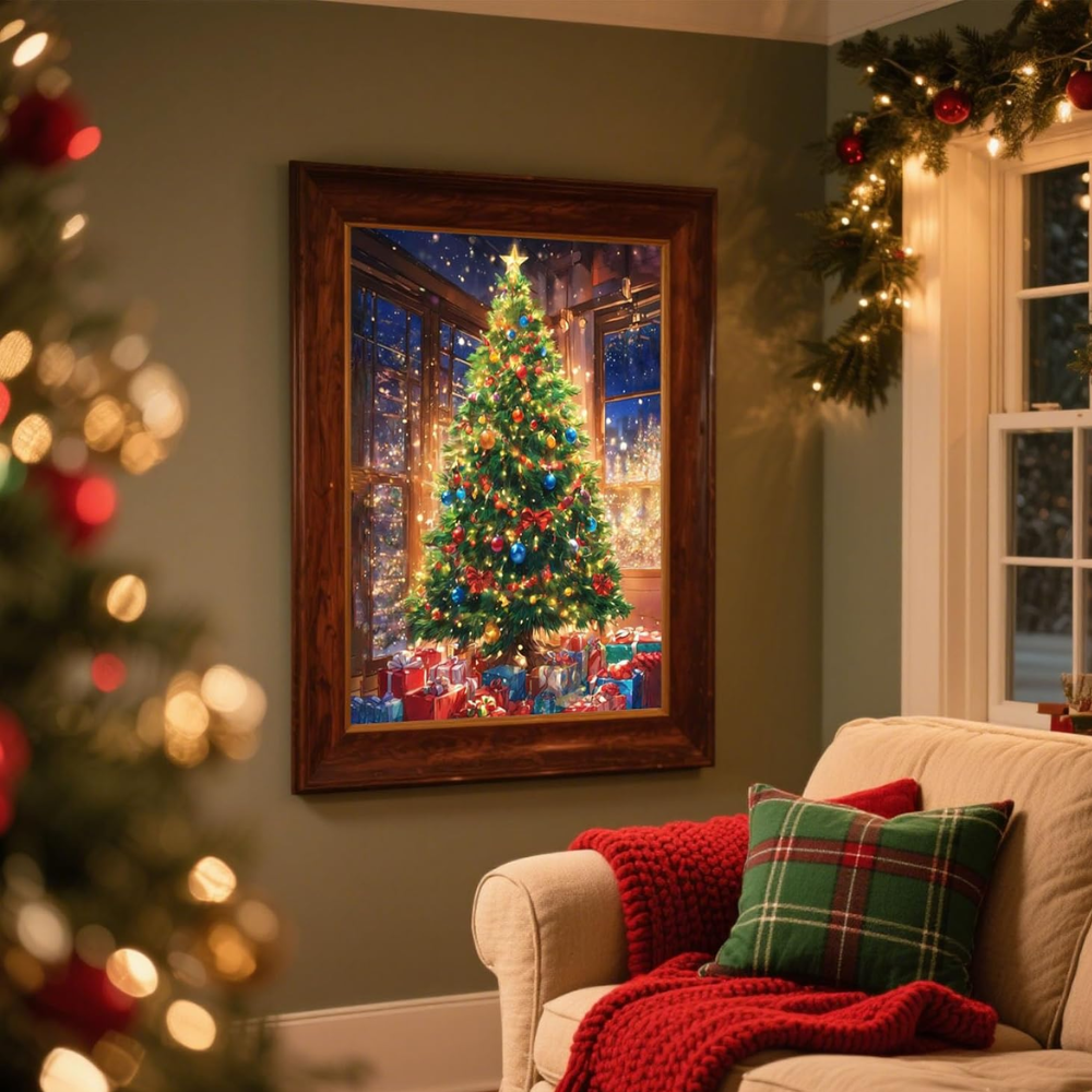Christmas Paint by Numbers DIY Canvas Kit for Home Decor