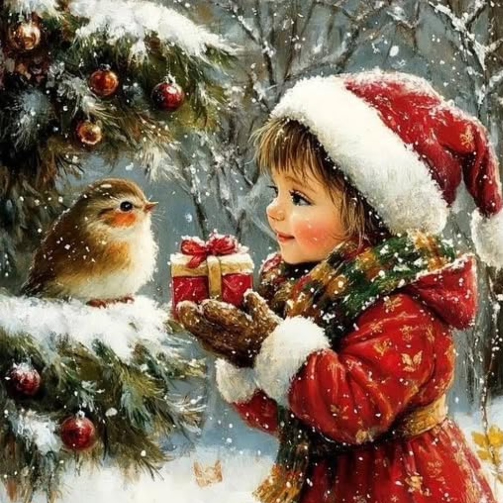 Christmas Paint by Numbers DIY Canvas Painting Kit 