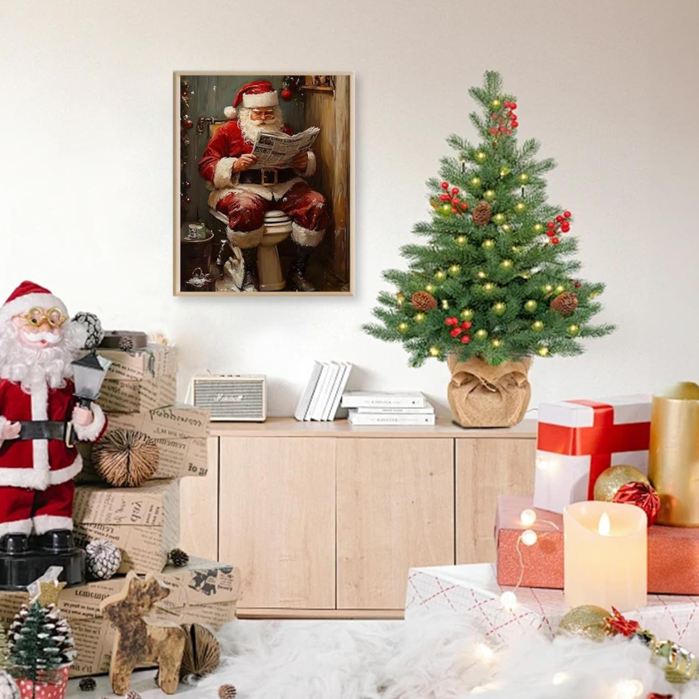 Christmas Paint by Numbers DIY Canvas Kit 