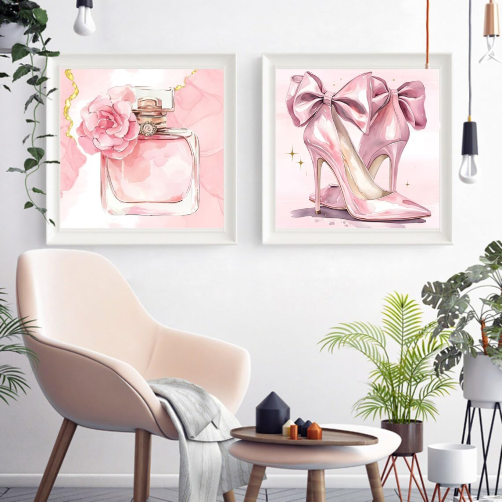 4 Pack Framed DIY Paint by Numbers Kit for Adults Beginner