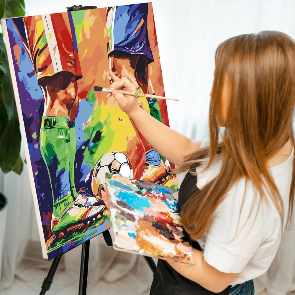 FIFA 2026 Colorful Soccer Player Paint by Number Kit for Adults