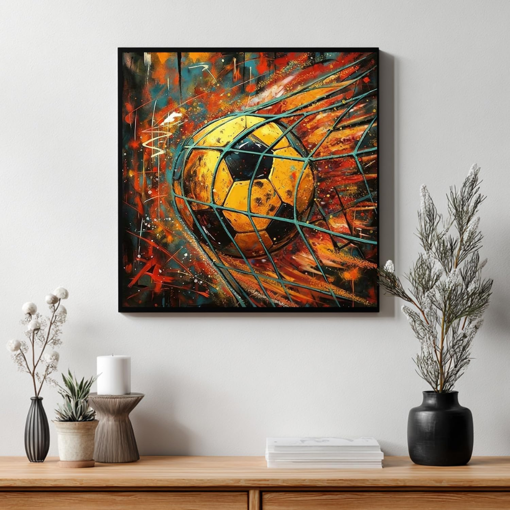 FIFA 2026 Abstract Football Canvas Paint by Numbers Kit For Adults
