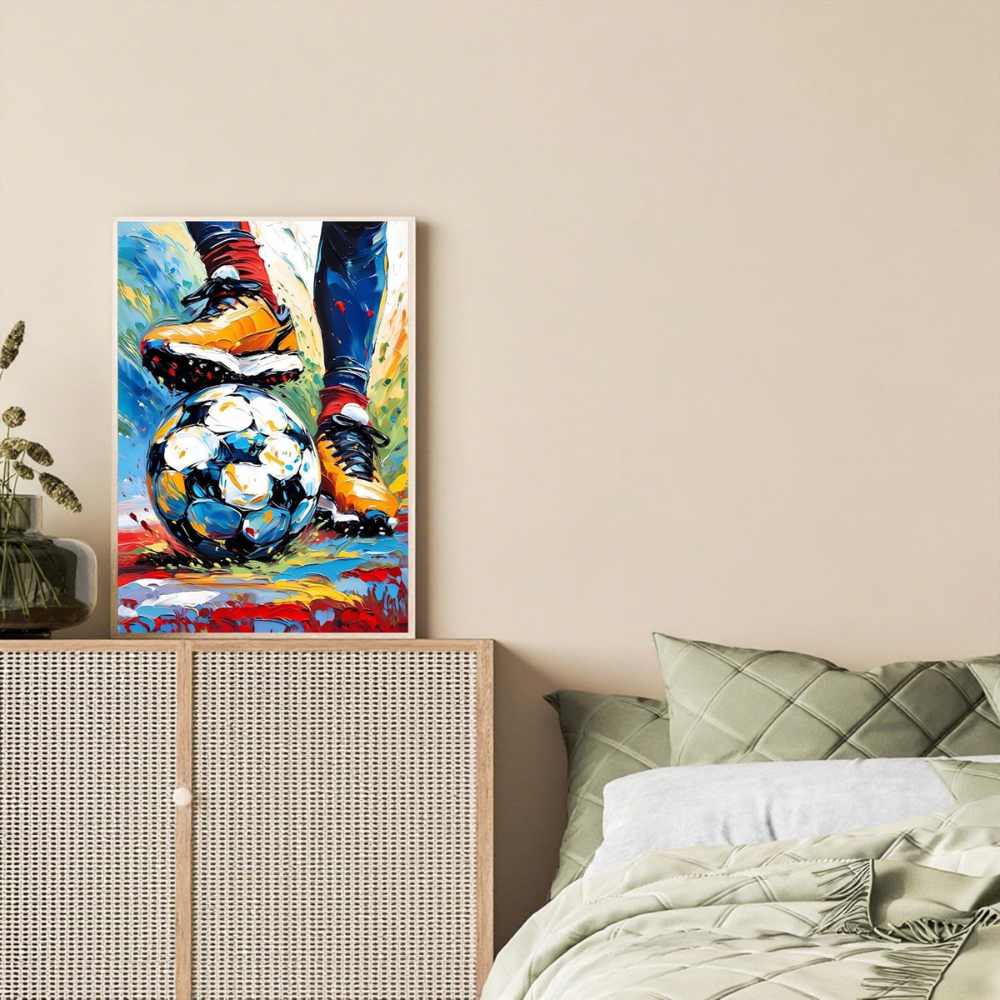 DIY Acrylic Paint by Numbers Kit FIFA2026 Soccer Theme Canvas Painting for Adults