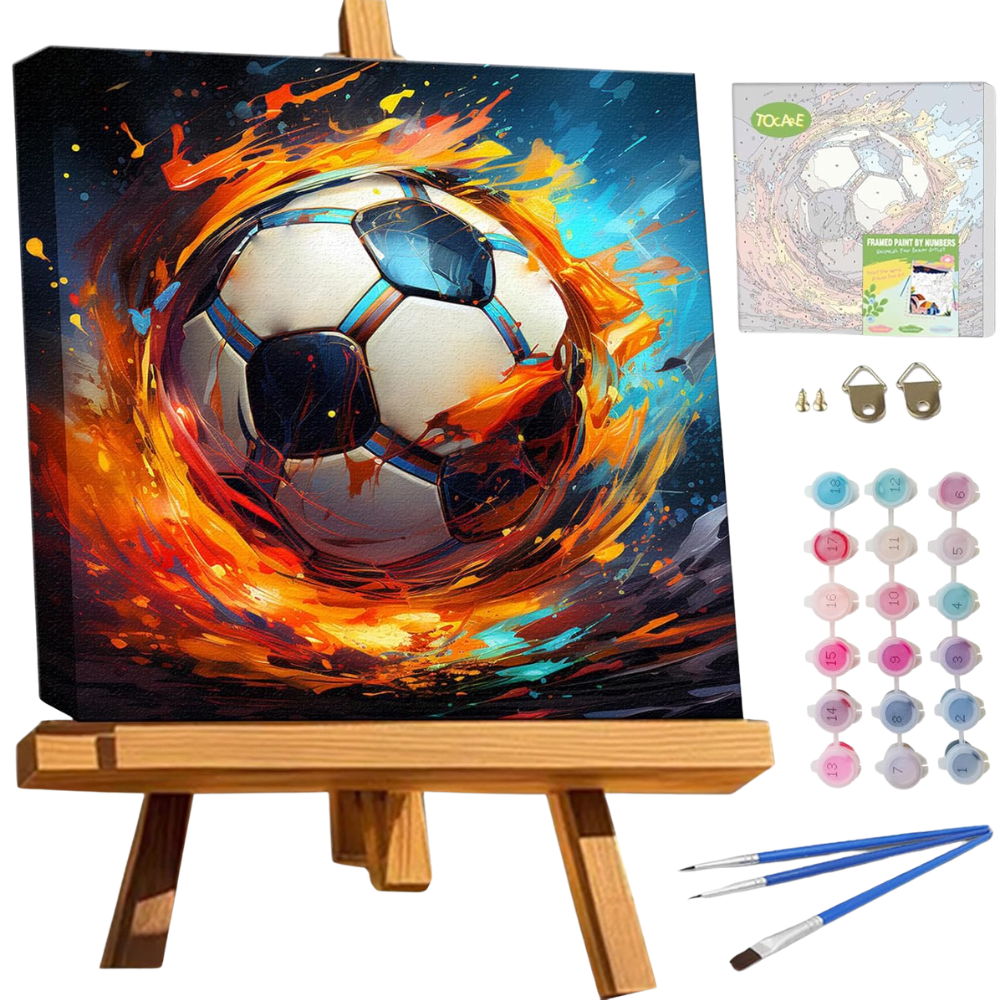 FIFA 2026 Soccer Colorful Canvas Paint by Numbers Kit for Adults