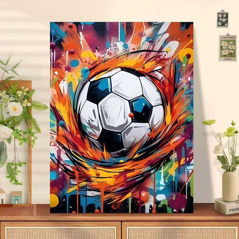 FIFA 2026 Soccer Paint By Numbers Kit With Frame And Easel For Kids