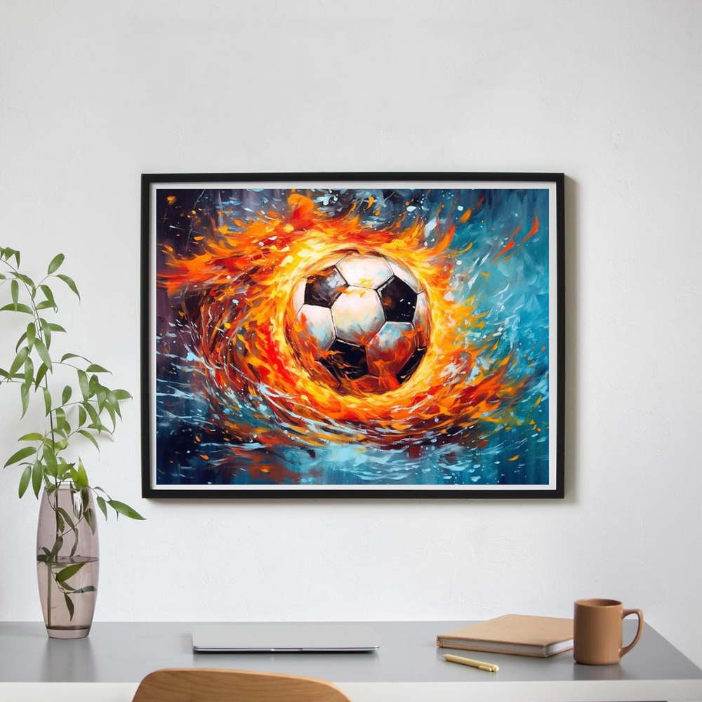 Soccer FIFA 2026 Acrylic Fire Paint By Numbers Kit For Adults