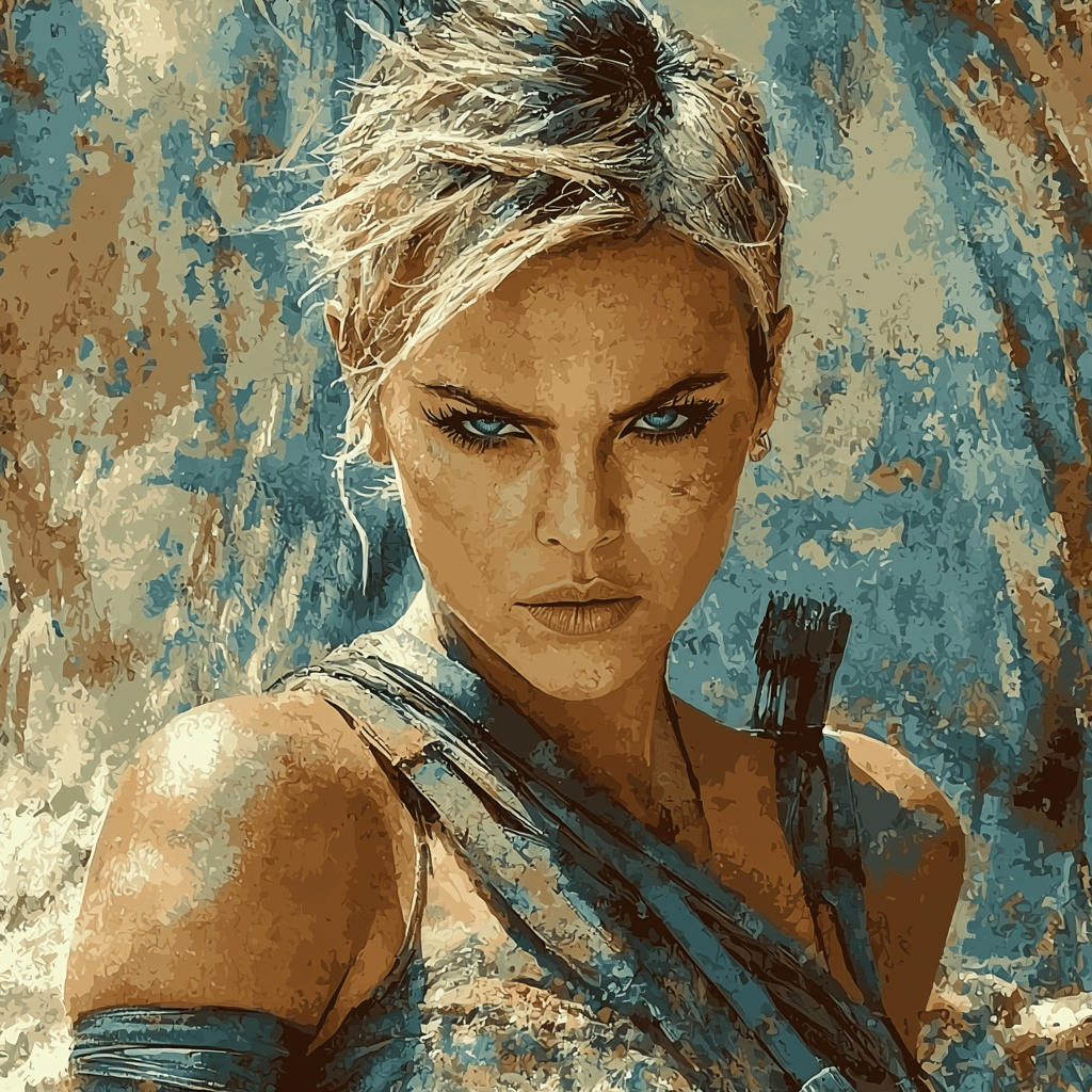 Charlize Theron: The Powerful Force Of Furiosa Paint By Numbers Art