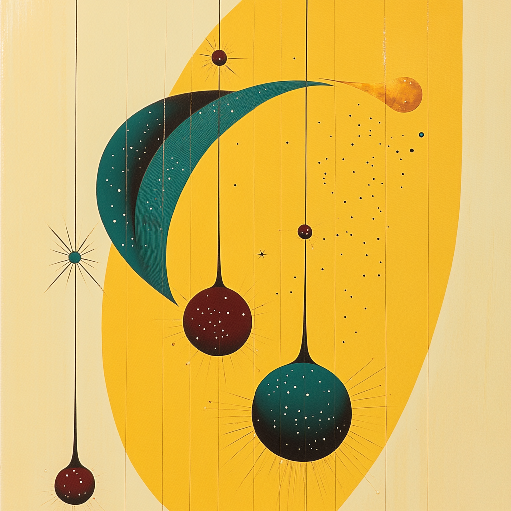 Joan Miró Inspired Dreamscape Orbit paint by number