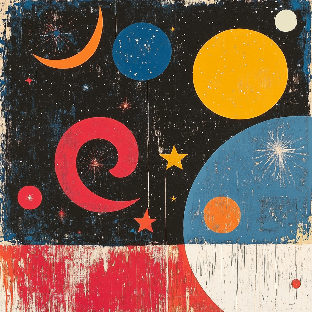 Joan Miró Inspired Cosmic Dance Of Planets DIY paint by numbers